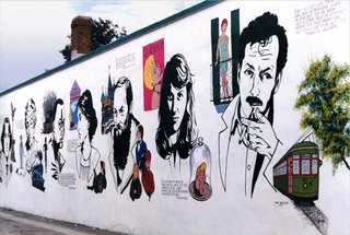 Hawthorne LIterary Mural right to left