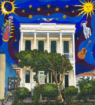 Painting of Casa Borrega restaurant