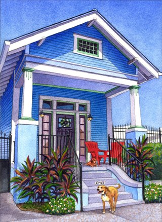 Blue Shotgun house