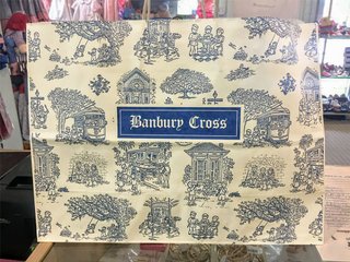 Illustrated toile shopping bag